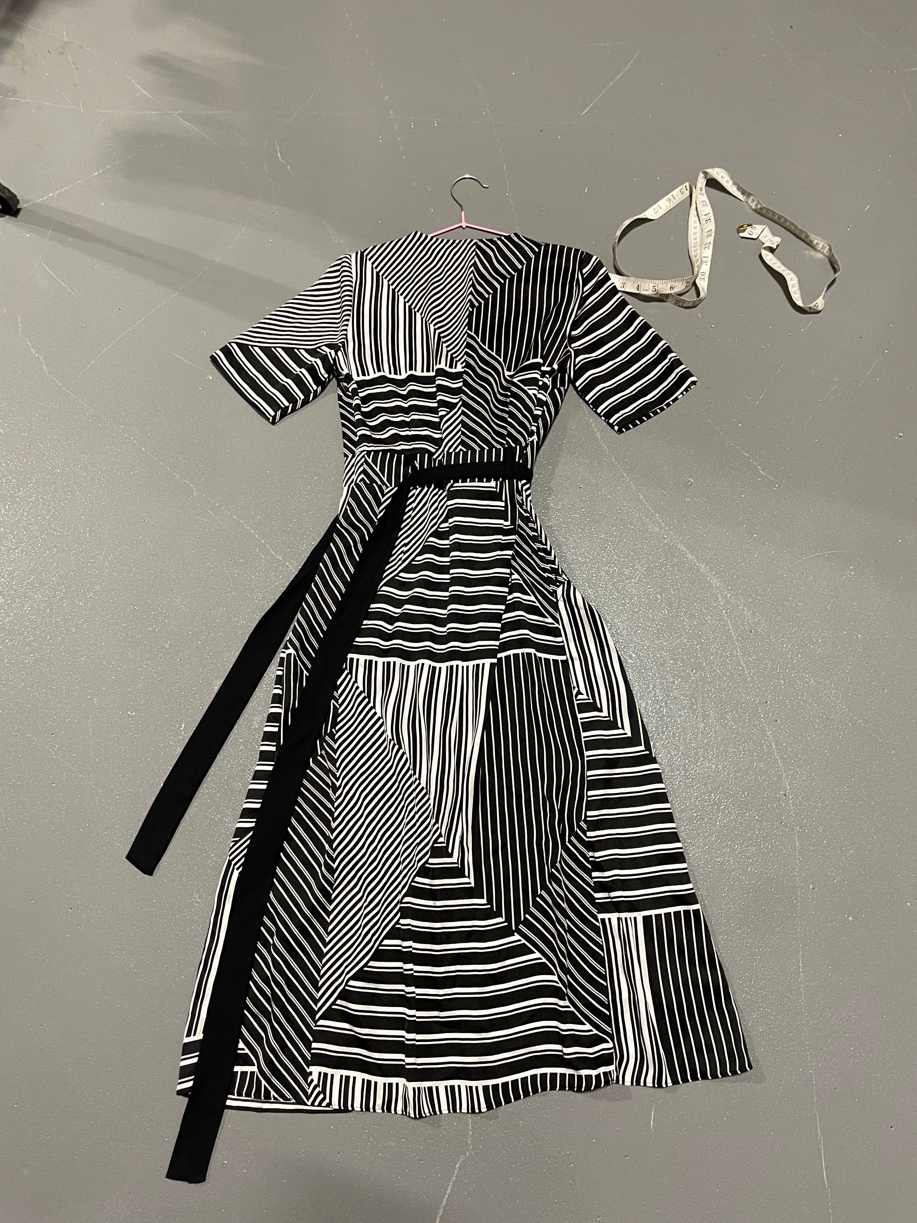 Black and White Stripes Dress - Image 4