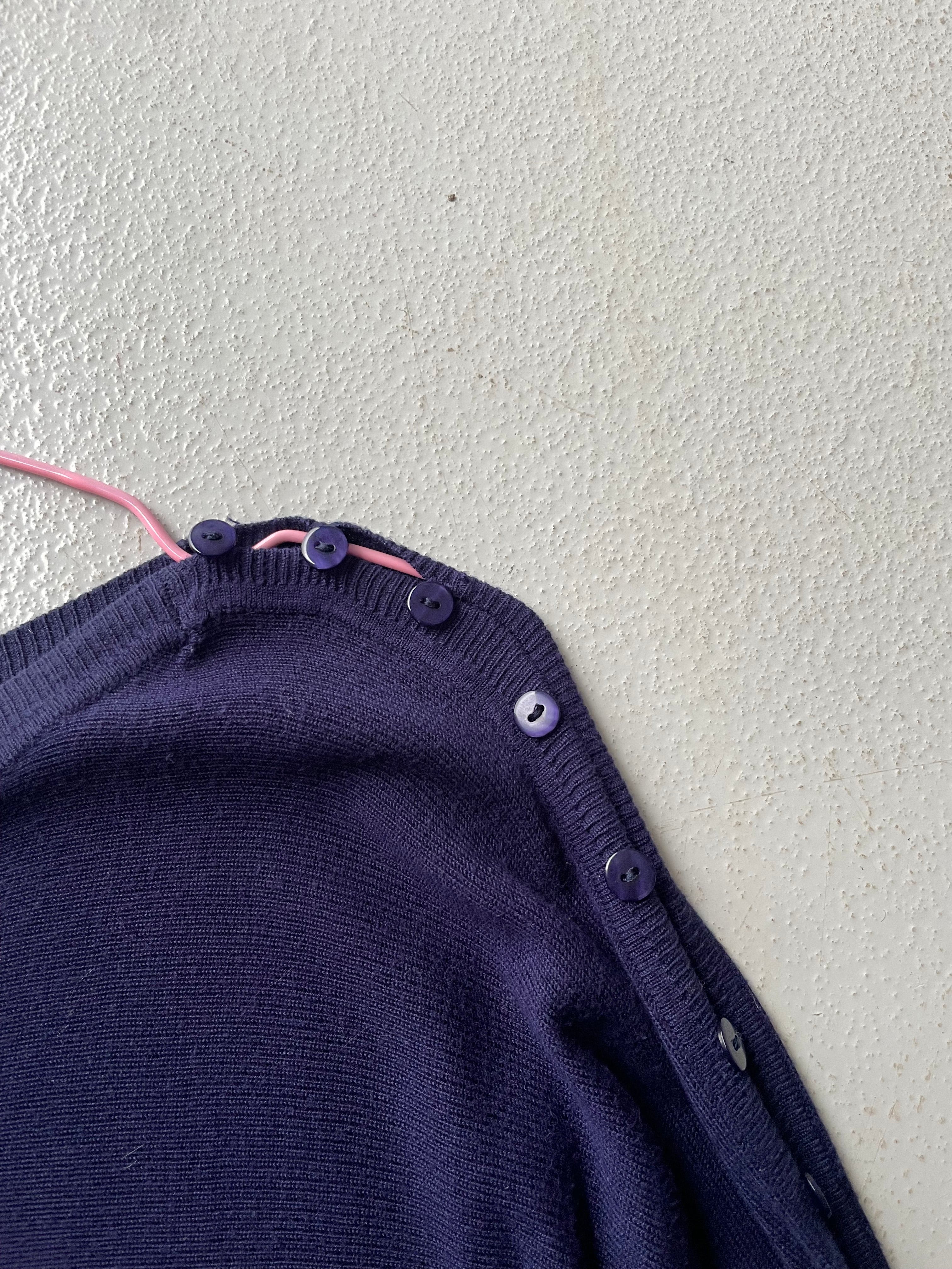 Navy Blue Y2k Batwing Jumper - Image 3