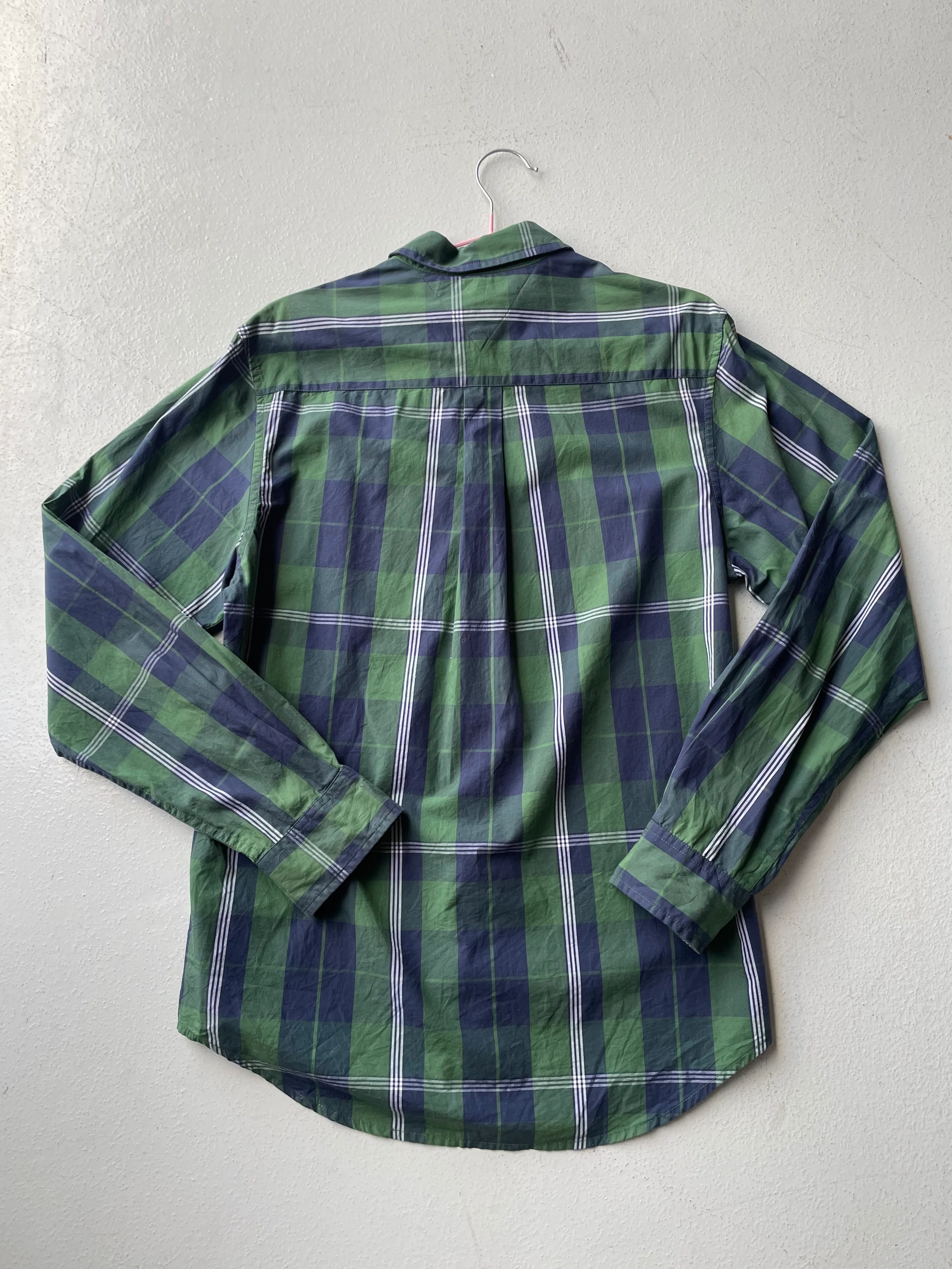 Tommy Hilfiger Khaki and Navy Tartan Shirt - Image 5