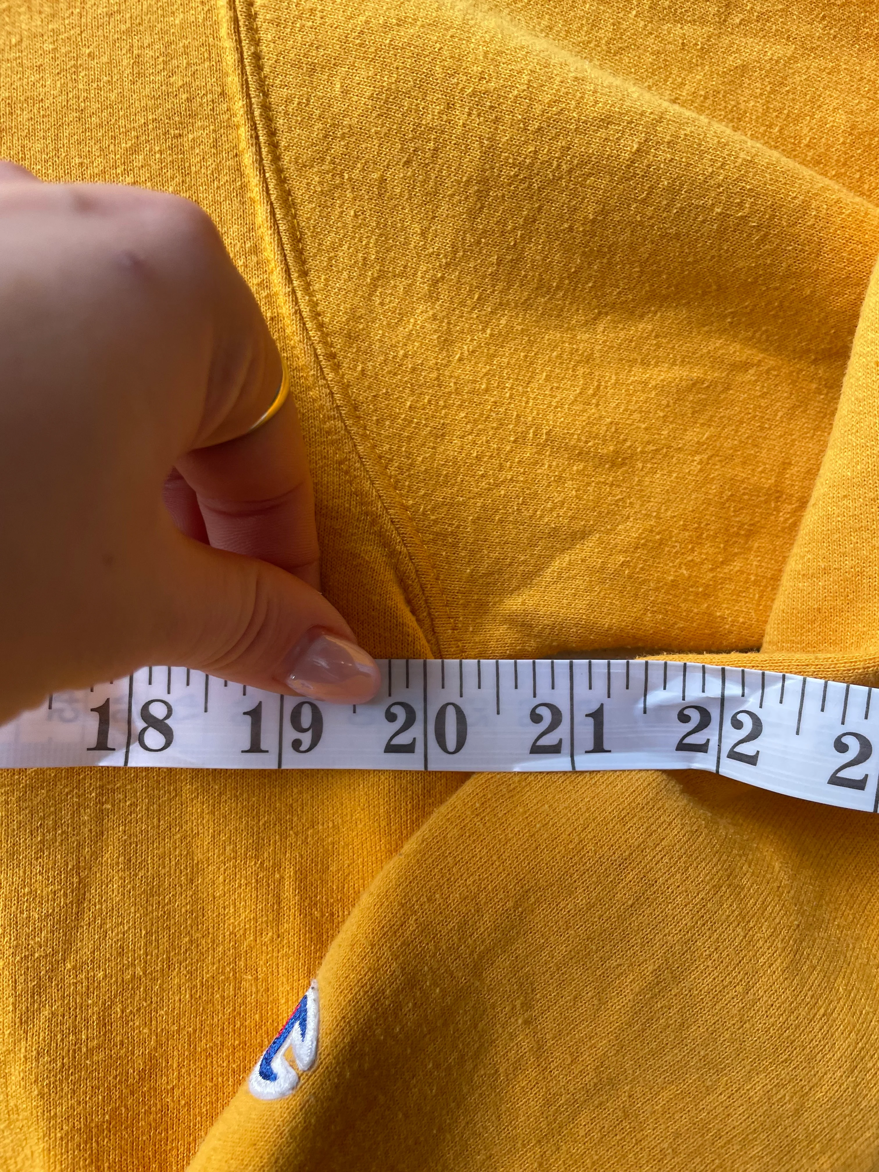 Vintage 90s Champion Yellow Spellout Pullover - Image 3