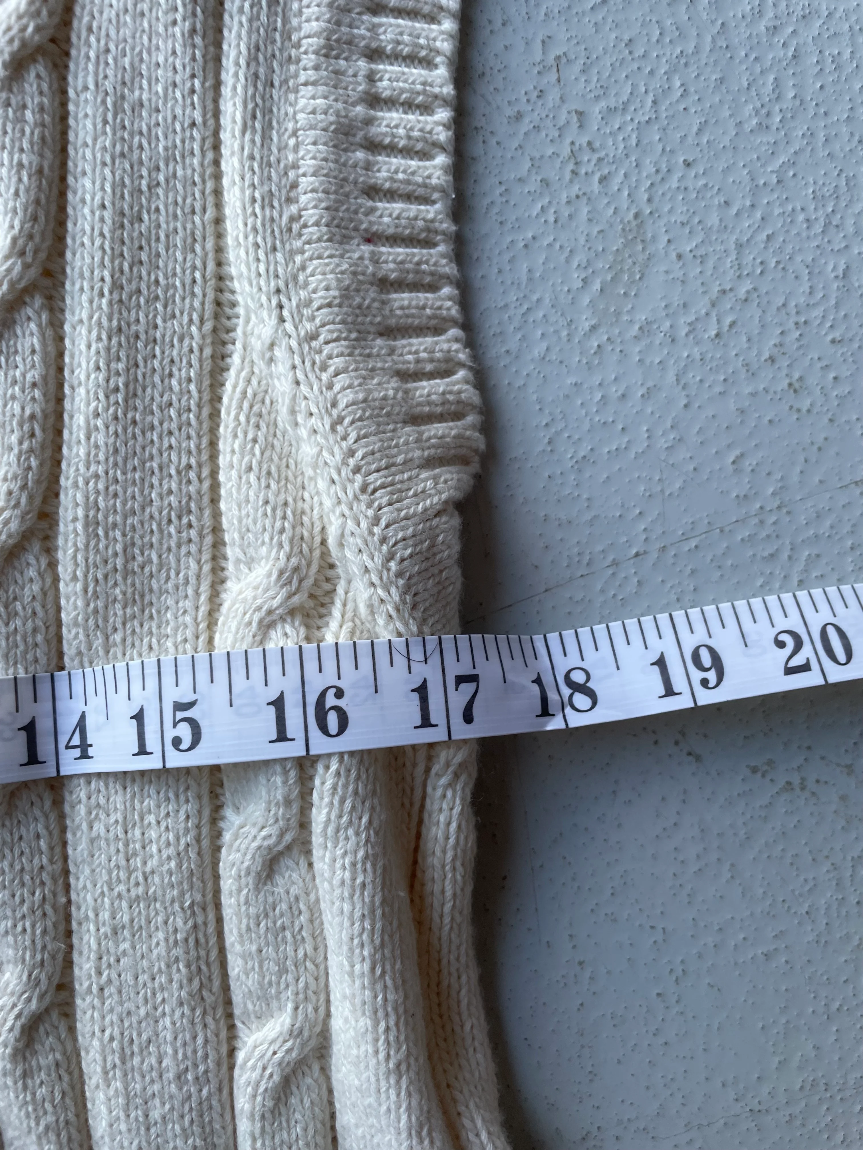 Vintage Cream V Neck Vest - Image 3