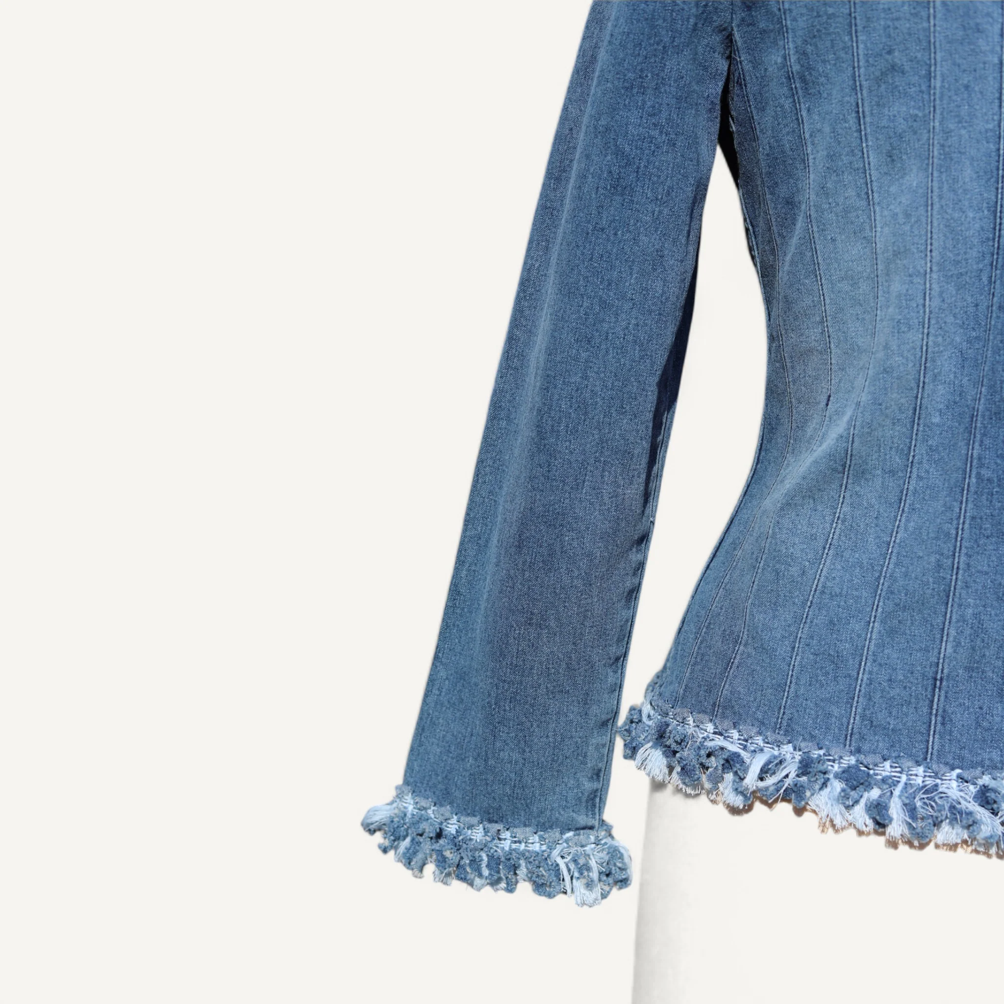 Vintage y2k Mid Blue Denim Jacket - Image 3
